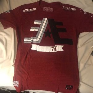 American Fighter Red, Black Grey and White T-Shirt